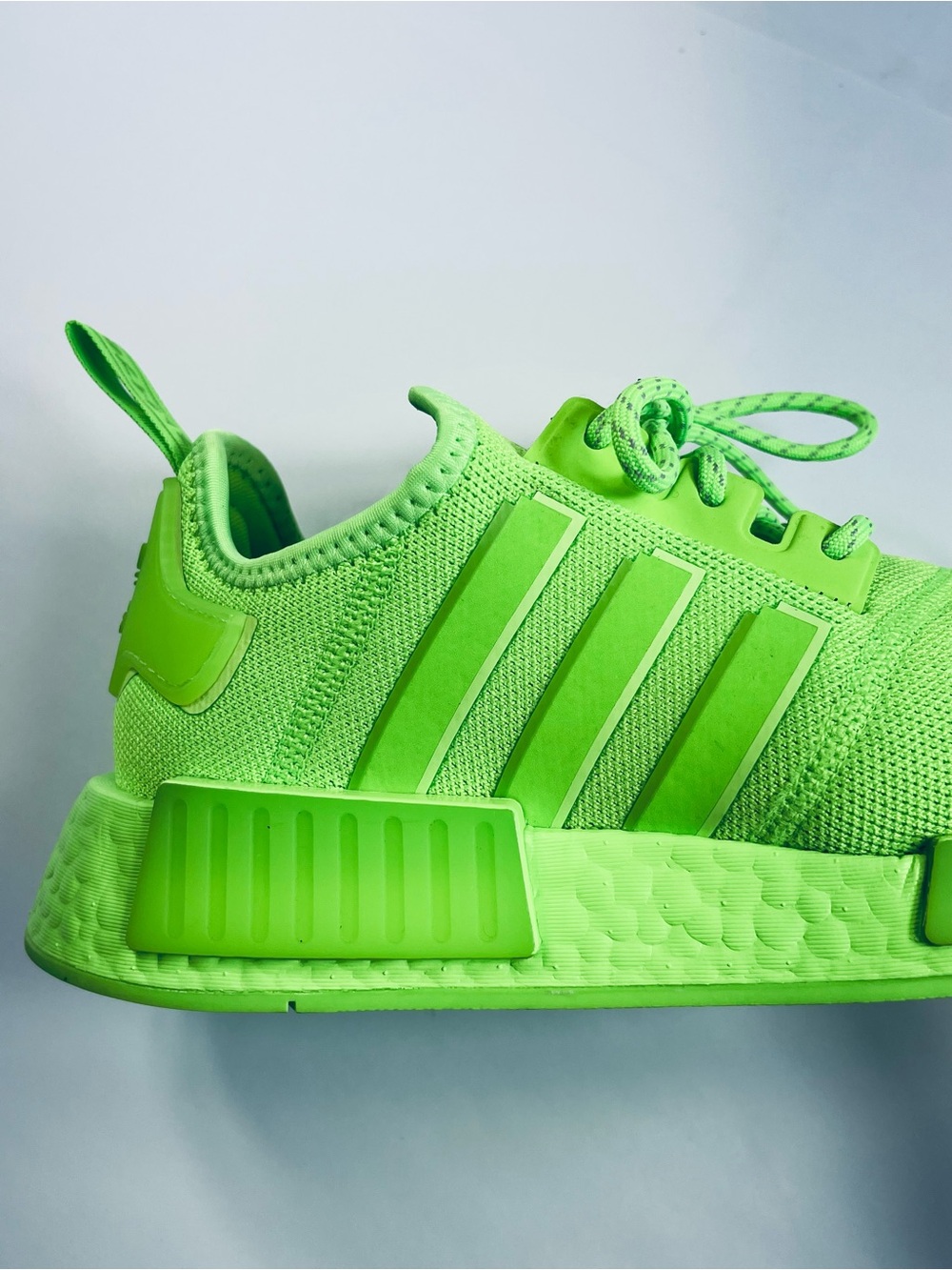 Adidas NMD R 1 Athletic Shoes #IE7277 Solar Neon Green Women’s:9 1/2 Sneakers - Picture 7 of 15